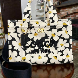 Coach Floral-Print Canvas Cargo Tote Bag
